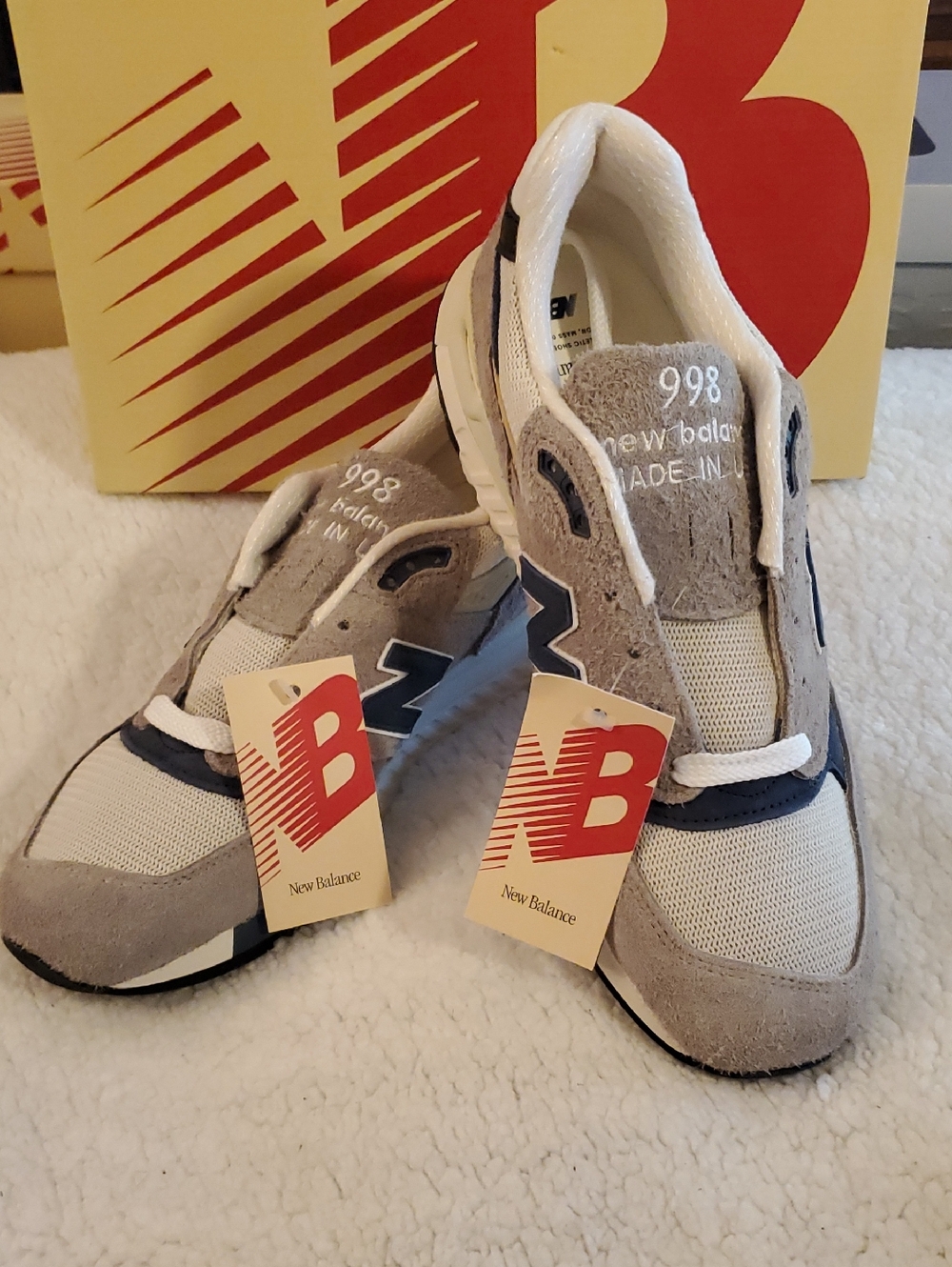 NWB/NWT-New Balance MEN'S 2023 Grey Day 998-SZ 10.5-Marblehead w/Vintage Indigo